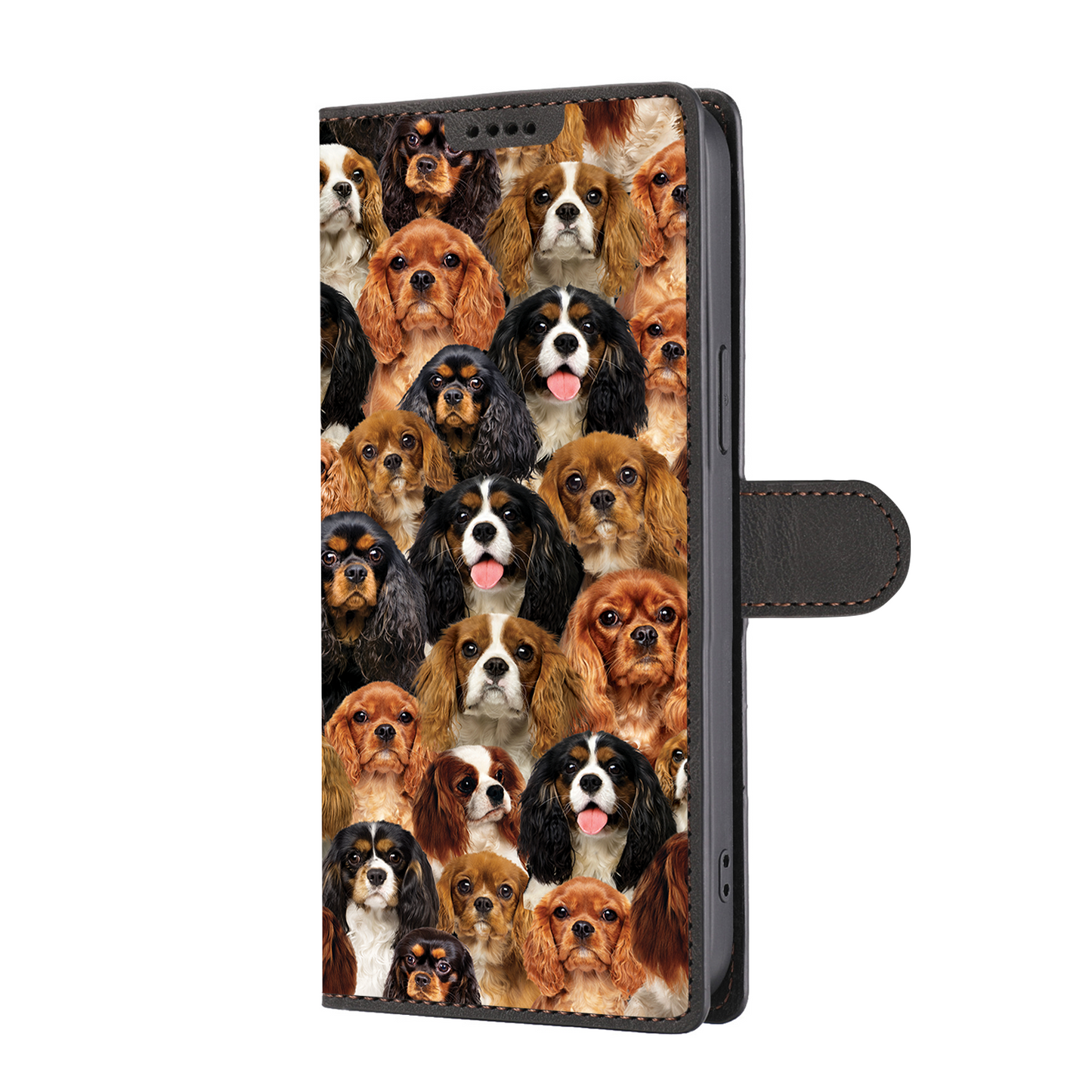 Ein Haufen Cavalier King Charles Spaniels – Brieftaschenetui