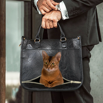 Abyssinian Cat PetPeek Handbag V1