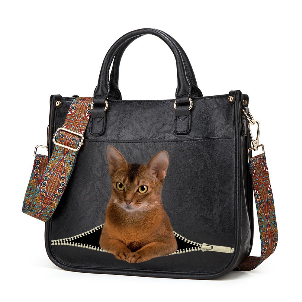 Abyssinian Cat PetPeek Handbag V1