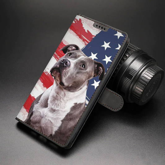 American Pit Bull Terrier – Brieftaschen-Hülle V1