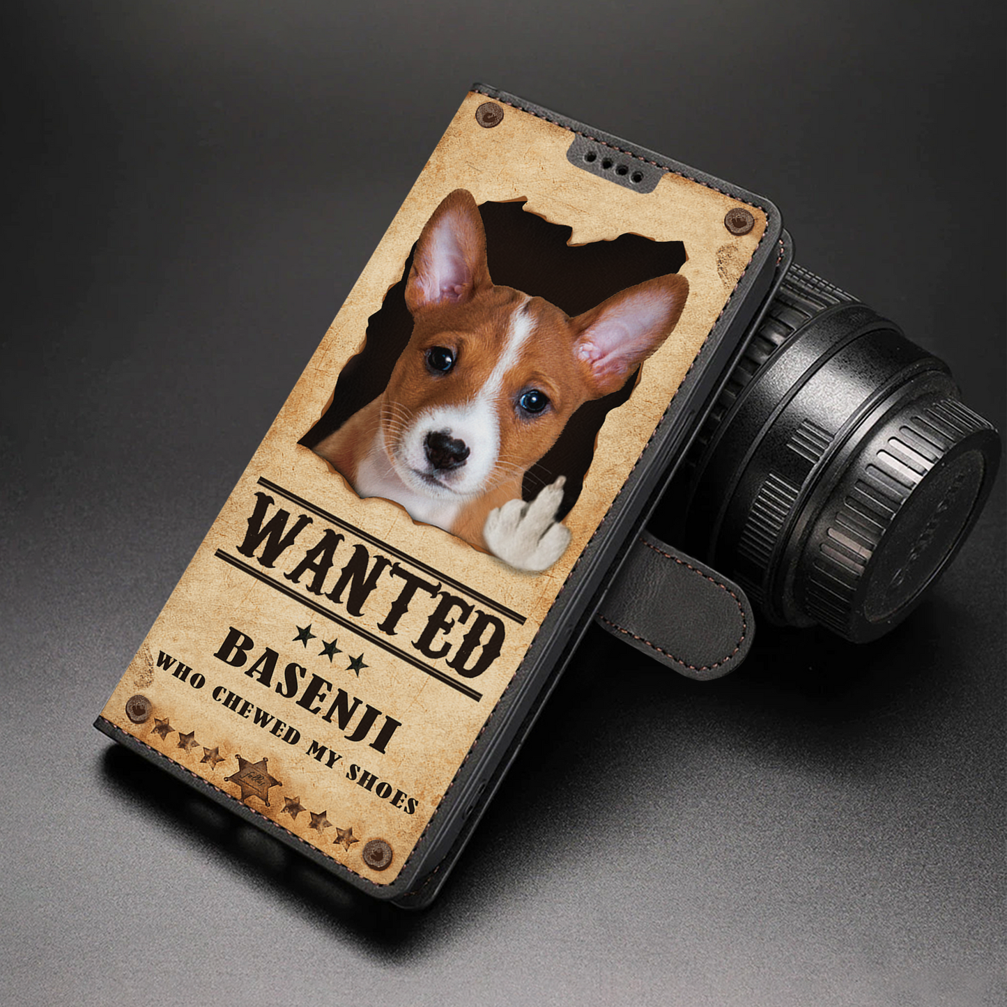 Basenji Wanted - Fun Wallet Phone Case V1