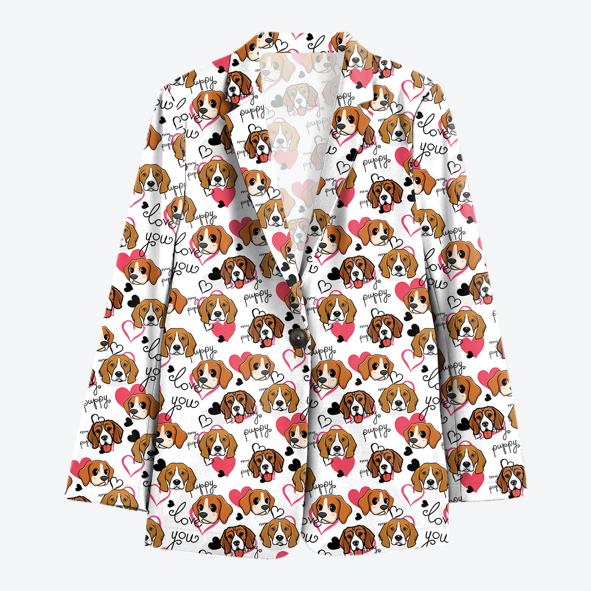 Beagle Women's Cute Printed Blazer