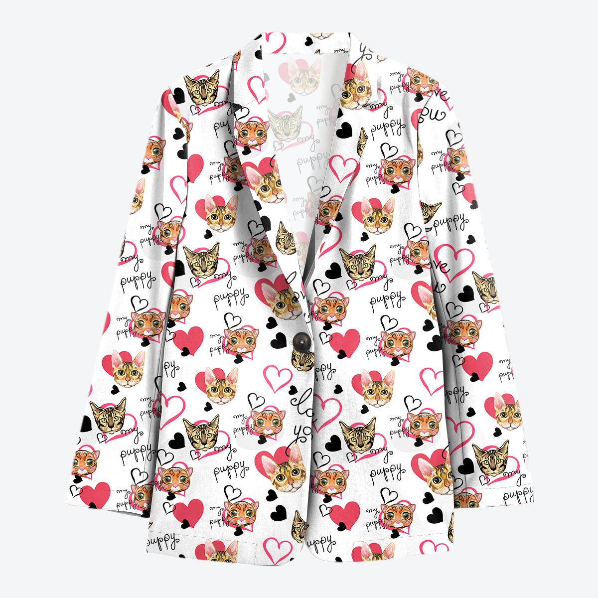 Bengal Cat Women's Cute Printed Blazer