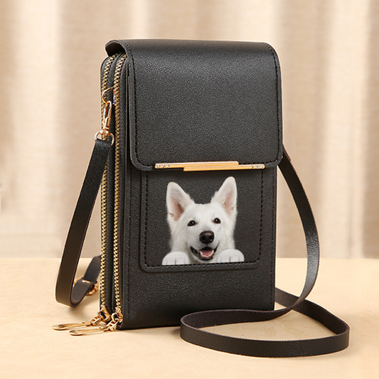 Berger Blanc Suisse - Touch Screen Phone Wallet Case Crossbody Purse V1