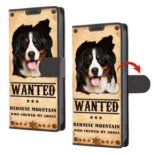 Bernese Mountain Wanted - Fun Wallet Phone Case V1