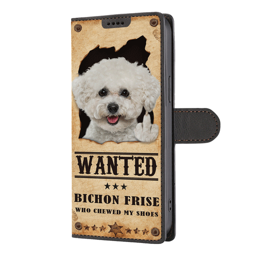 Bichon Frise Wanted - Lustige Handyhülle mit Geldbörse V1