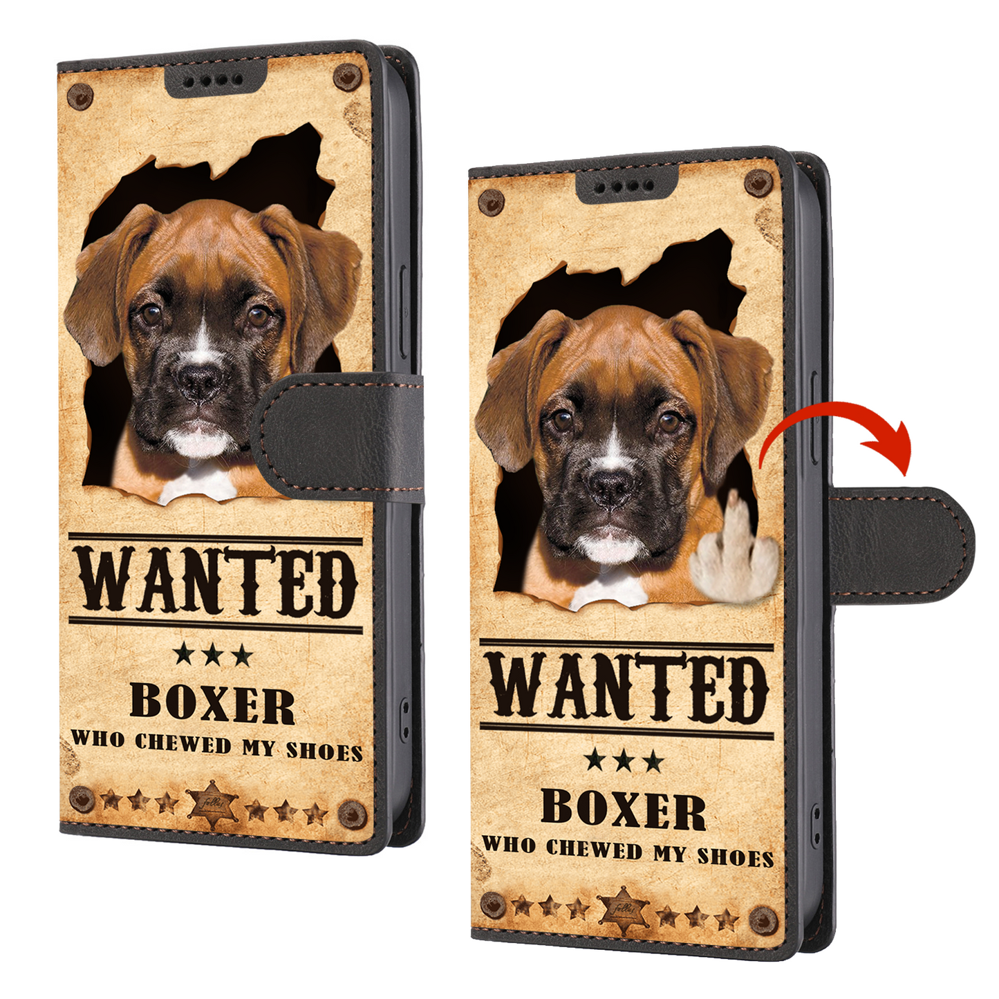 Boxer Wanted - Fun Wallet Phone Case V1