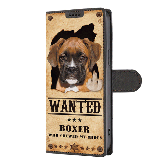 Boxer Wanted - Étui portefeuille amusant pour téléphone V1