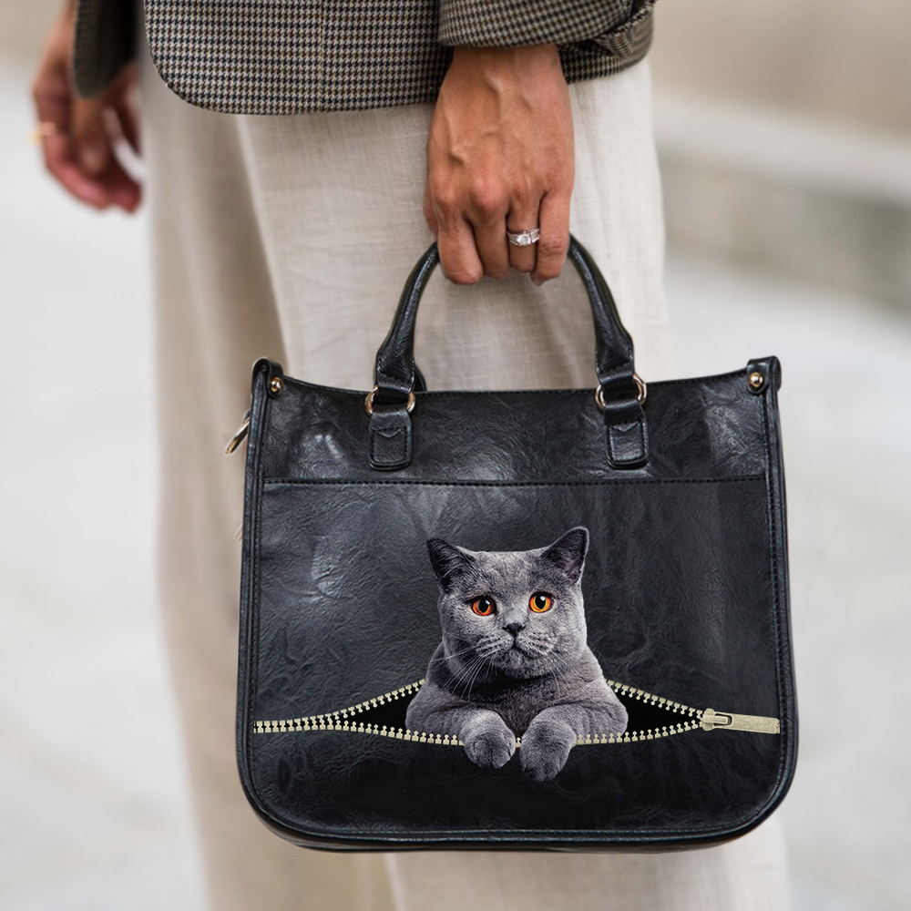 British Shorthair Cat PetPeek Handbag V1