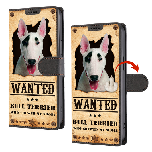 Bull Terrier Wanted - Fun Wallet Phone Case V1