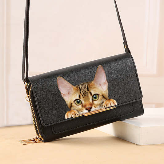 Can You See - Bengal Cat Crossbody Purse Women Clutch V1