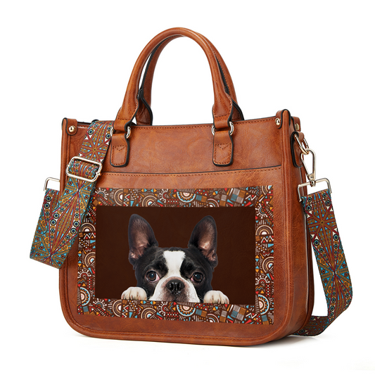 Can You See - Boston Terrier Trendy Handbag V1