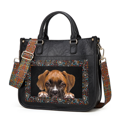 Can You See - Boxer Dog Trendy Handbag V1
