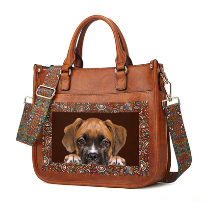 Can You See - Boxer Dog Trendy Handbag V1