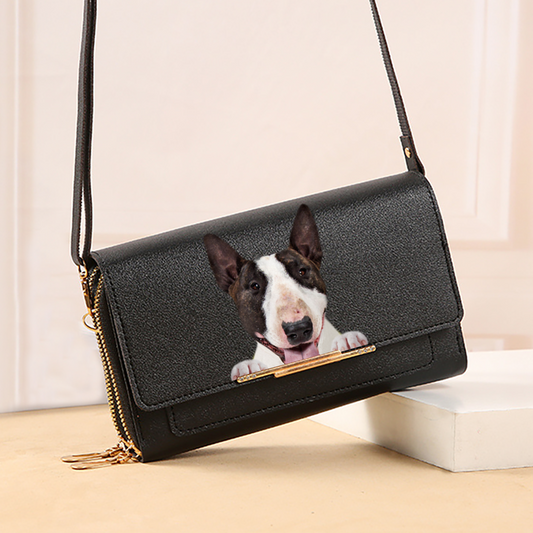 Can You See - Bull Terrier Crossbody Purse Women Clutch V1