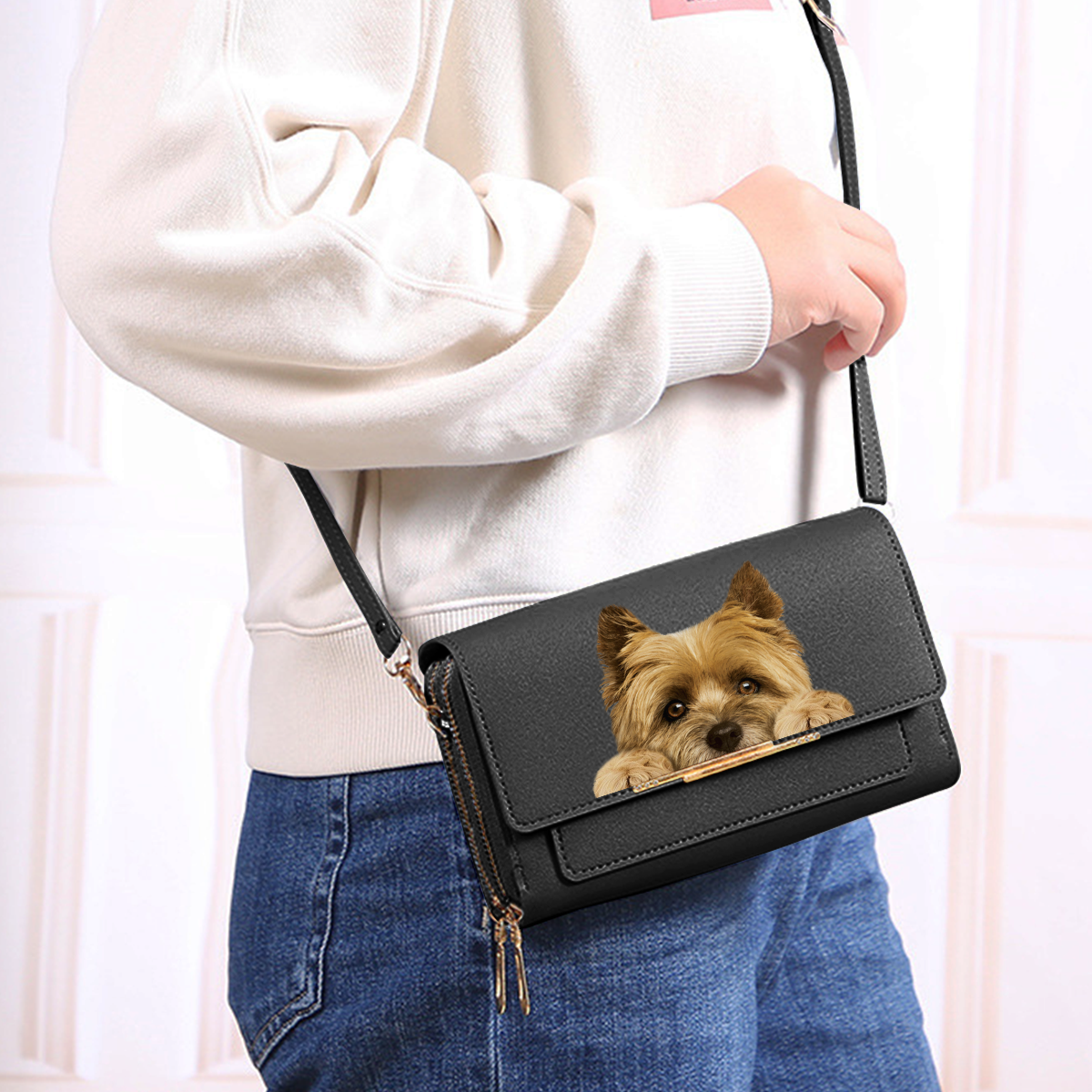 Can You See - Cairn Terrier Crossbody Purse Women Clutch V1