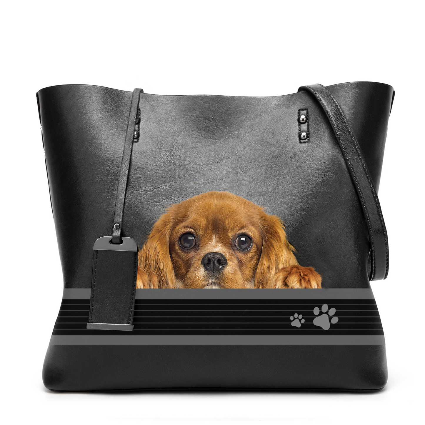 Can You See - Cavalier King Charles Spaniel Glamour Handbag V1