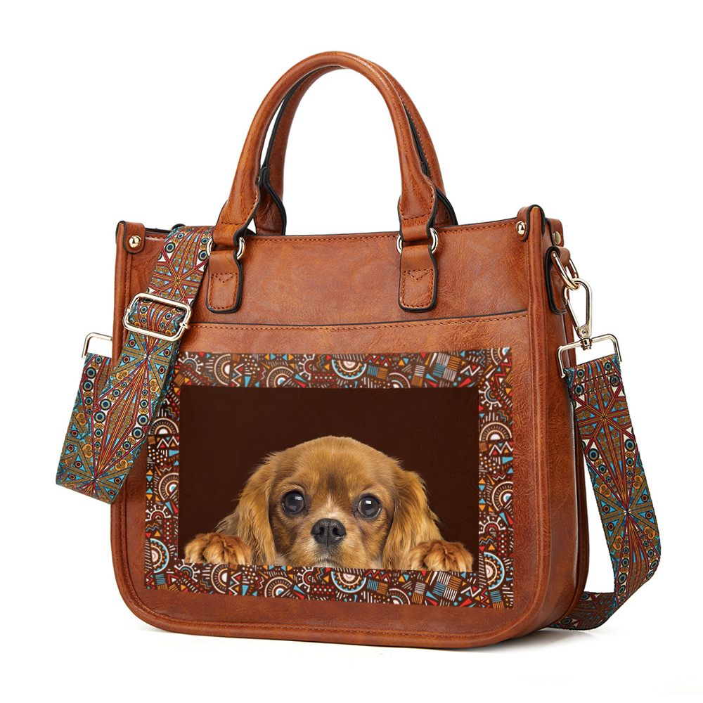 Can You See - Cavalier King Charles Spaniel Trendy Handbag V1