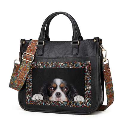 Can You See - Cavalier King Charles Spaniel Trendy Handbag V3