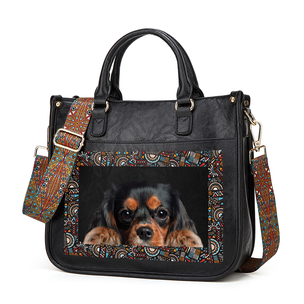 Can You See - Cavalier King Charles Spaniel Trendy Handbag V4