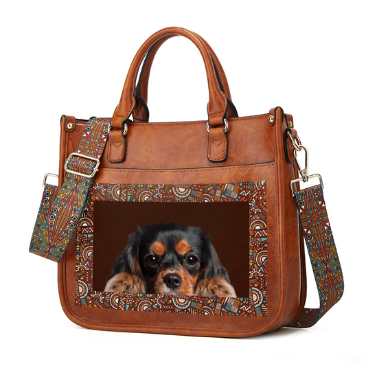 Can You See - Cavalier King Charles Spaniel Trendy Handbag V4