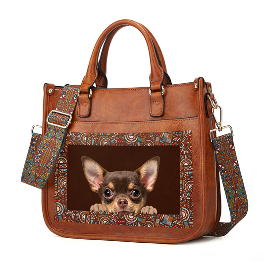 Can You See - Chihuahua Trendy Handbag V1