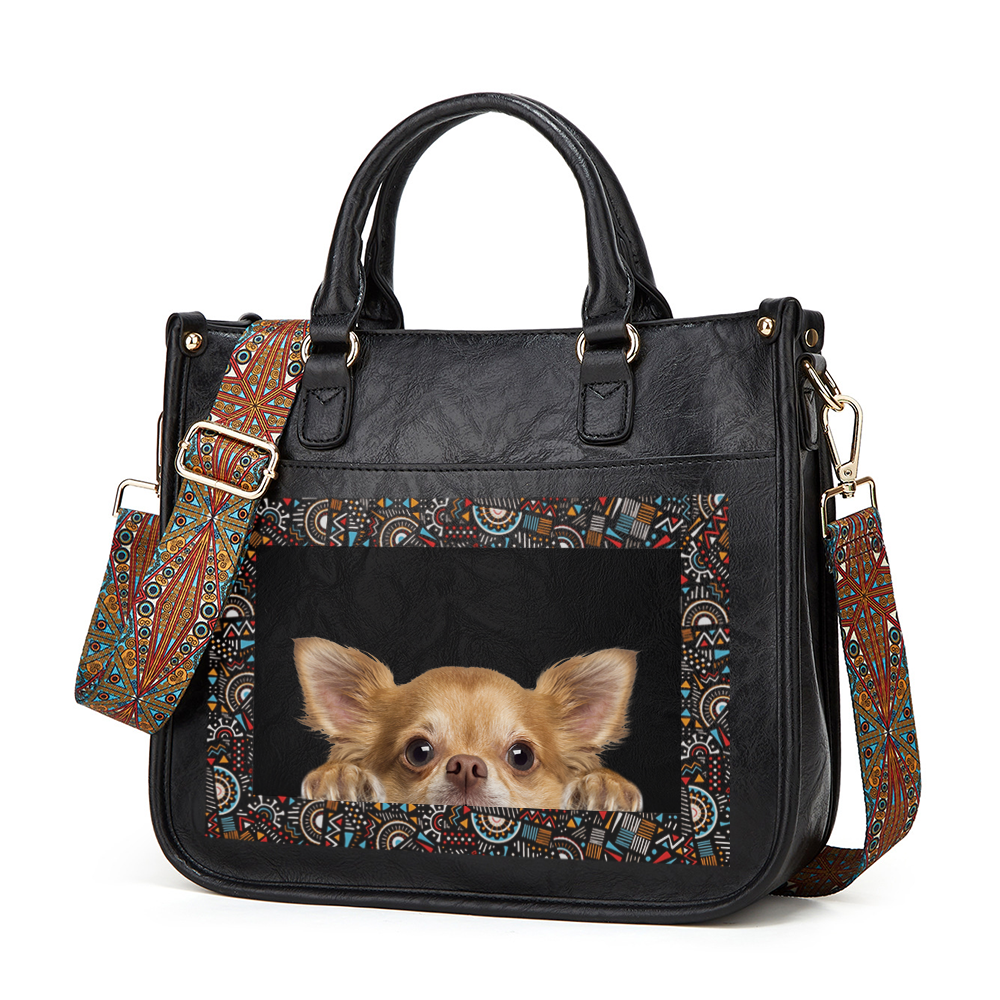 Can You See - Chihuahua Trendy Handbag V3