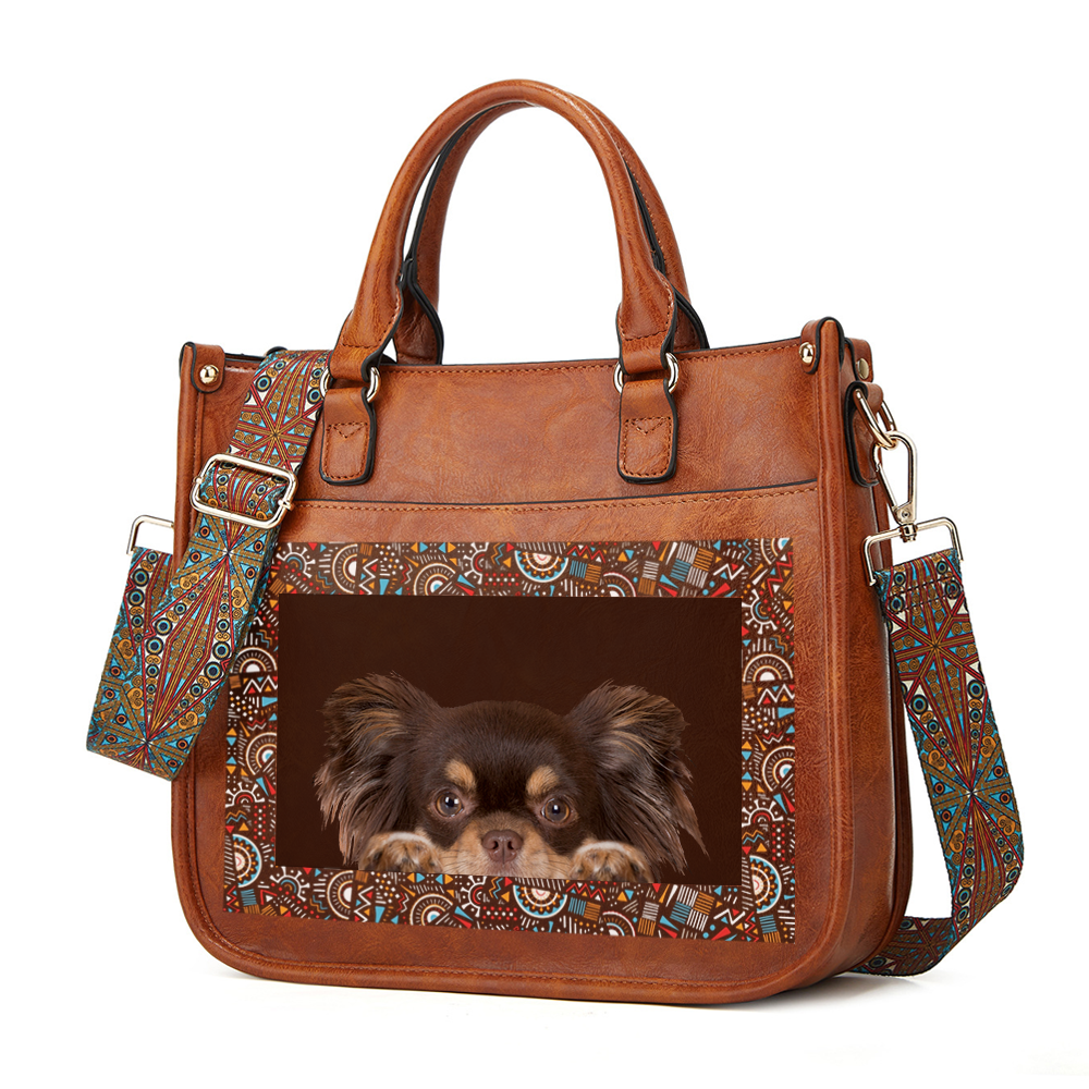 Can You See - Chihuahua Trendy Handbag V5