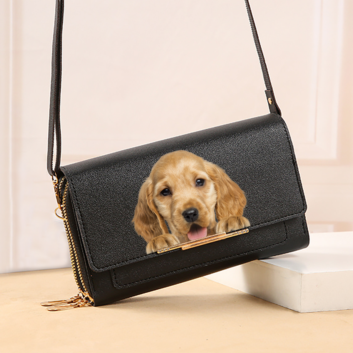 Can You See - English Cocker Spaniel Crossbody Purse Women Clutch V1