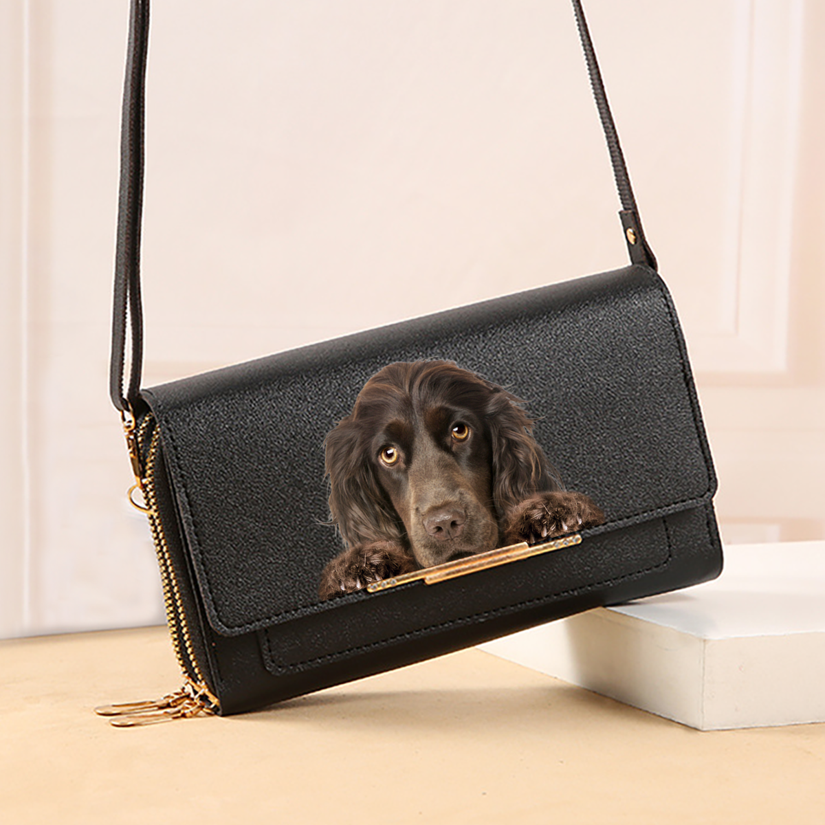 Can You See - English Cocker Spaniel Crossbody Purse Women Clutch V2