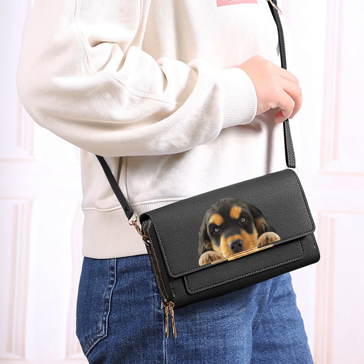 Can You See - English Cocker Spaniel Crossbody Purse Women Clutch V3