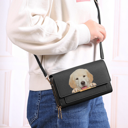 Pouvez-vous voir - Golden Retriever Sac à main à bandoulière Pochette pour femme V1