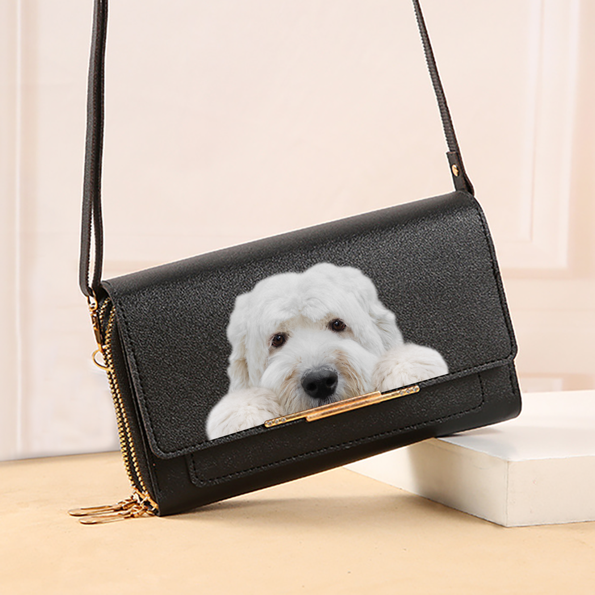 Can You See - Old English Sheepdog Crossbody Purse Women Clutch V1