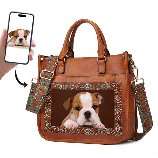 Can You See - Personalized Trendy Handbag With Your Pet's Photo