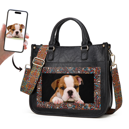 Can You See - Personalized Trendy Handbag With Your Pet's Photo
