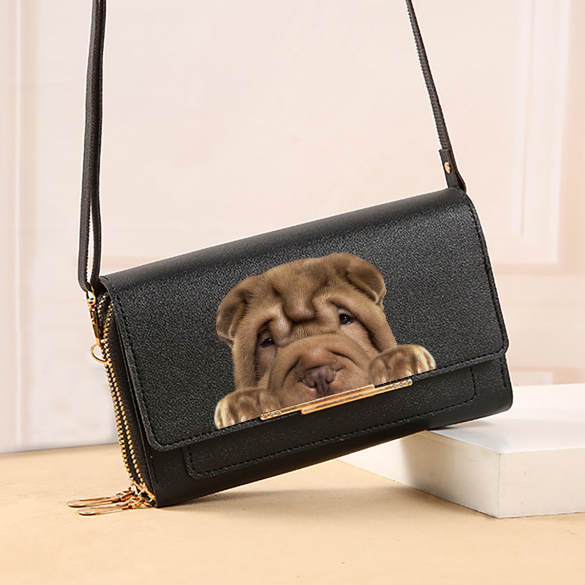 Can You See - Shar Pei Umhängetasche Damen Clutch V2