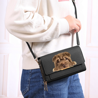 Can You See - Shar Pei Umhängetasche Damen Clutch V2