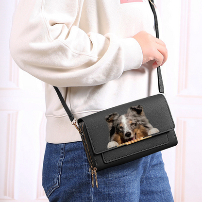 Can You See - Shetland Sheepdog Crossbody Purse Women Clutch V1