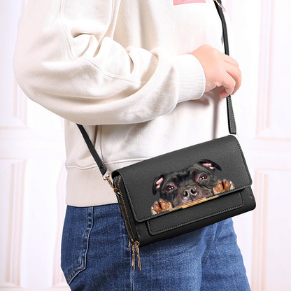 Can You See - Staffordshire Bull Terrier Crossbody Purse Women Clutch V1