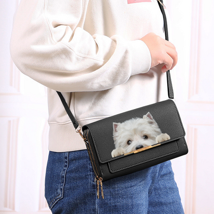 Can You See - West Highland White Terrier Crossbody Purse Women Clutch V1