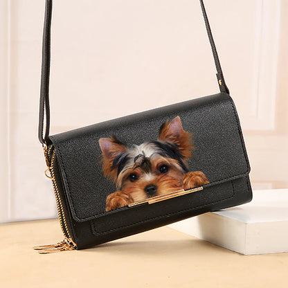 Can You See - Yorkshire Terrier Crossbody Purse Women Clutch V2