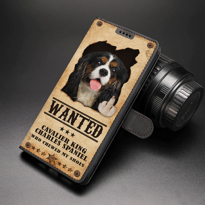 Cavalier King Charles Spaniel Wanted - Fun Wallet Phone Case V1