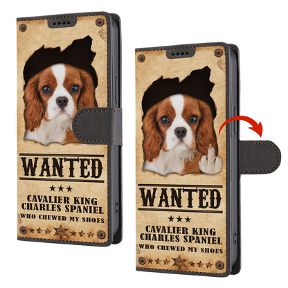 Cavalier King Charles Spaniel Wanted - Lustige Handyhülle mit Geldbörse V2