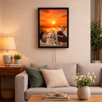 Sunrise & Sunset Personalized Photo Light Frame