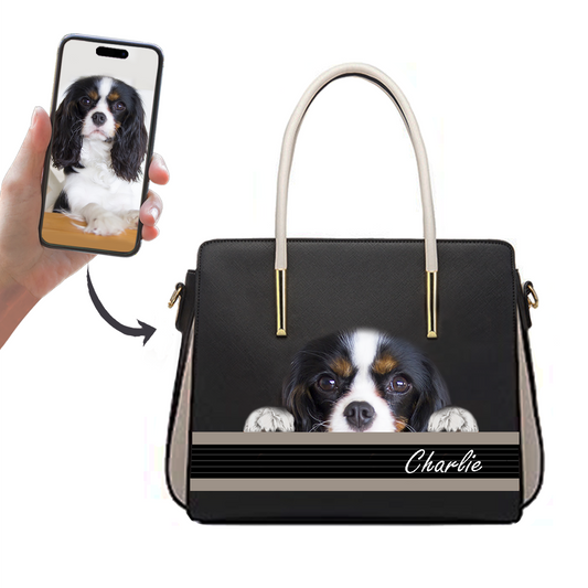 Can You See Me - Personalized Classic Handbag With Your Pet's Photo