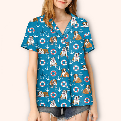 English Bulldog - Hawaiian Shirt V1