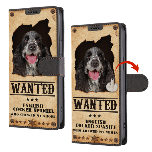 English Cocker Spaniel Wanted - Fun Wallet Phone Case V2