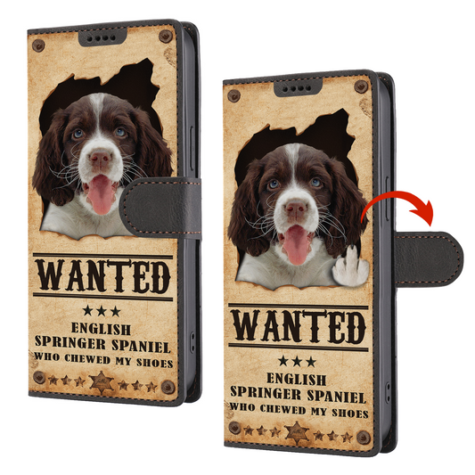 English Springer Spaniel Wanted - Fun Wallet Phone Case V1