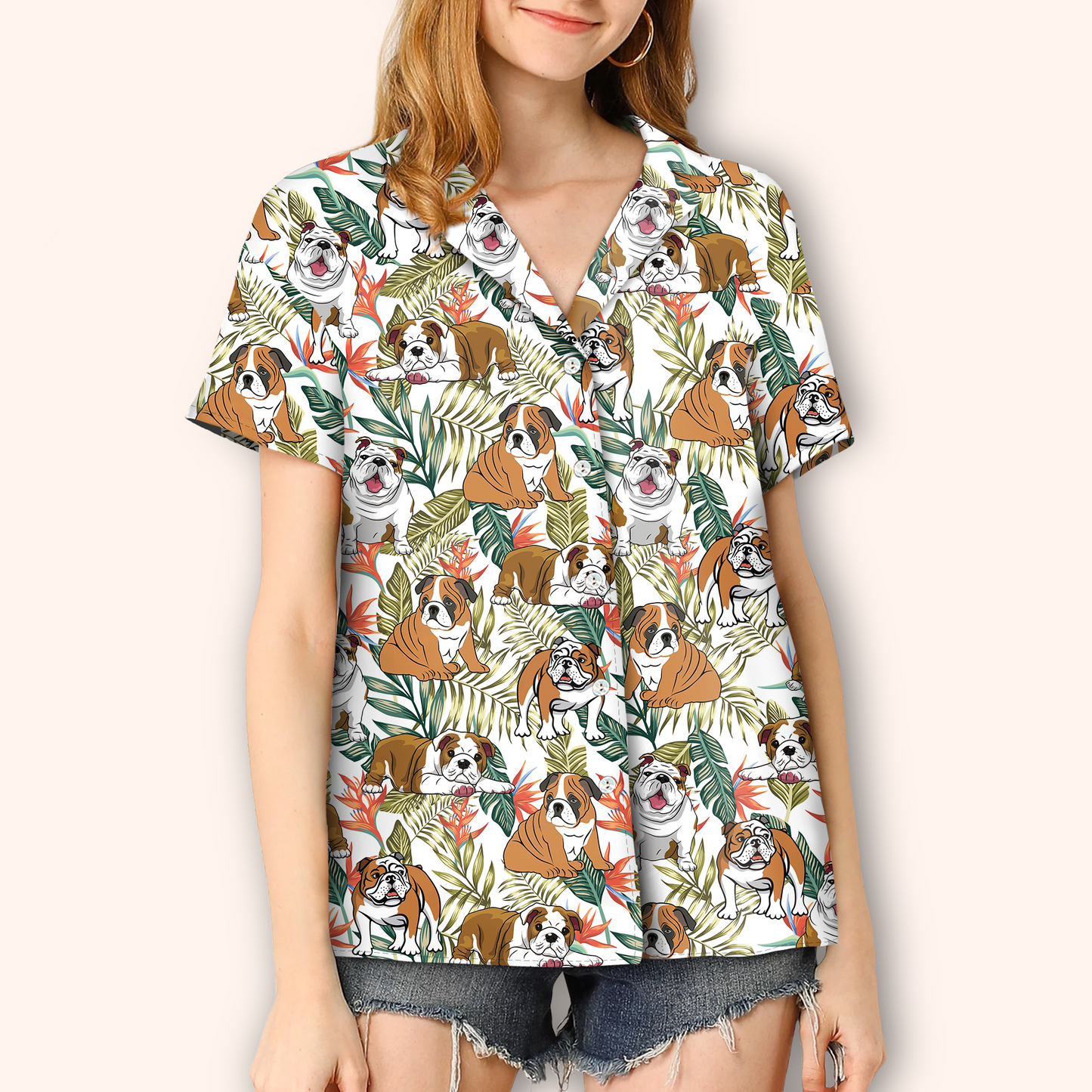 English Bulldog - Hawaiian Shirt V5