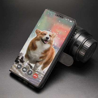 Face Time With Welsh Corgi - Wallet Case V1